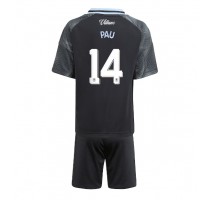 Aston Villa Pau Torres #14 Koszulka Wyjazdowa dzieci 2025-26 Krótki Rękaw (+ krótkie spodenki)